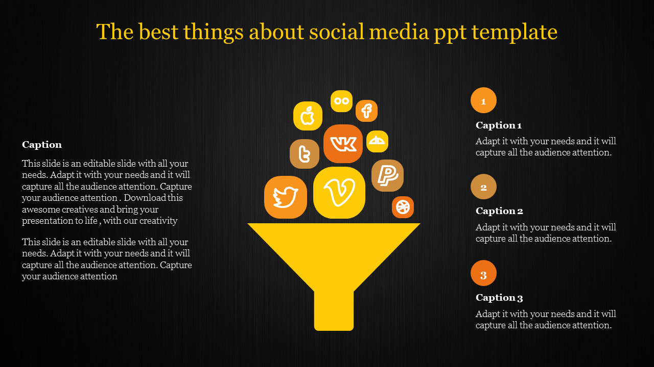 social media ppt template-The best things about social media ppt template